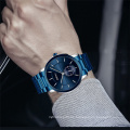 BIDEN 0178 New Arrival Men Fashion Quartz Watch Simple Steel Band Business Watches Relogio Masculino